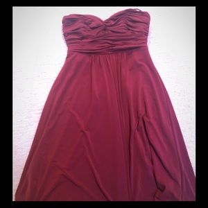 Cranberry strapless dress